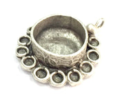 Antique Silver Plated Brass  Mountings , Blanks ( 16 mm blank) G5033