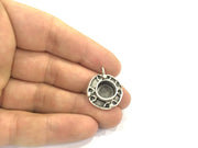 Antique Silver Plated Brass  Mountings , Blanks ( 10 mm blank) G5037