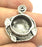 Antique Silver Plated Brass  Mountings , Blanks ( 16 mm blank) G5041