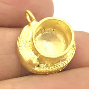 Gold Plated Brass Mountings ,  Blanks   (10 mm blank) G5044