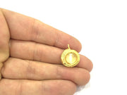 Gold Plated Brass Mountings ,  Blanks   (10 mm blank) G5044