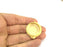 Gold Pendant Blank Base Setting Necklace Blank Mountings Gold Plated Brass   (25 mm blank) G5047