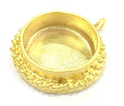 Gold Plated Brass Mountings ,  Blanks   (20 mm blank) G5049