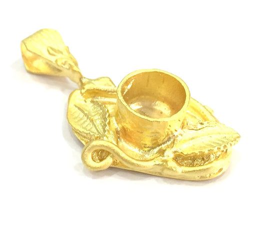 Gold Plated Brass Mountings ,  Blanks   (10 mm blank) G5052