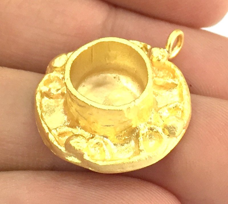 Gold Plated Brass Mountings ,  Blanks   (10 mm blank) G5053