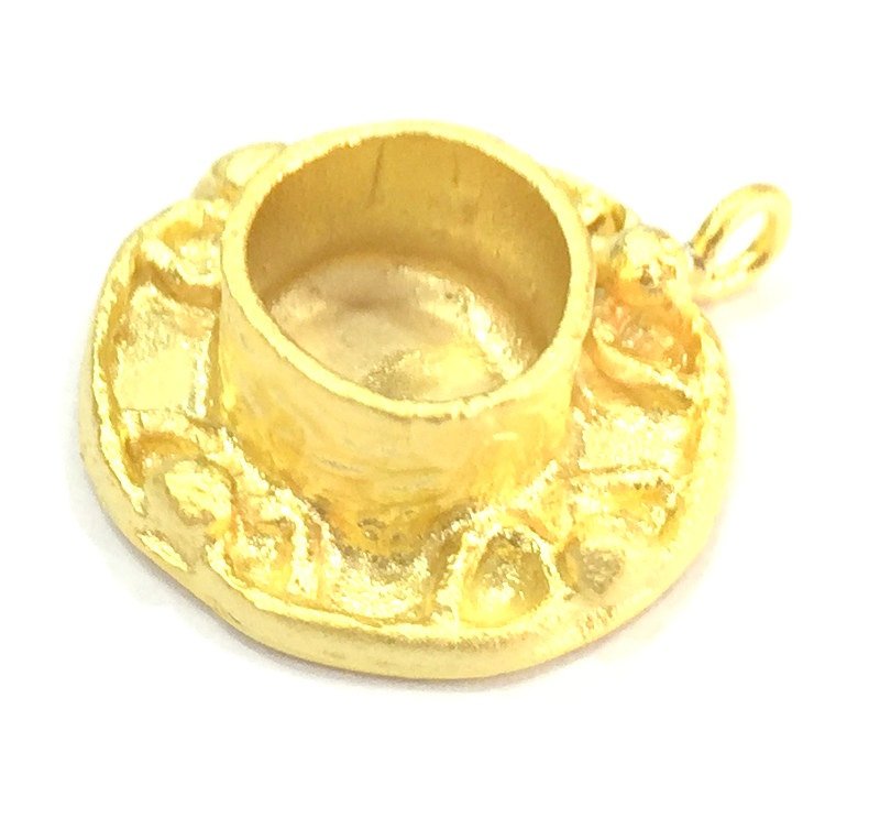 Gold Plated Brass Mountings ,  Blanks   (10 mm blank) G5053