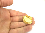 Gold Plated Brass Mountings ,  Blanks   (25 mm blank) G5054
