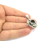 Antique Silver Plated Brass  Mountings , Blanks (10 mm blank) G13672