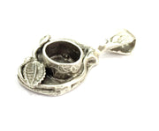 Antique Silver Plated Brass  Mountings , Blanks (10 mm blank) G13672