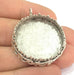 Antique Silver Plated Brass  Mountings , Blanks (30 mm blank) G5012