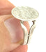 Adjustable Ring Blank, (15mm blank ) Antique Silver Plated Brass G5021