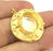 Gold Pendant Blank Base Setting Necklace Blank Mountings Gold Plated Brass (16 mm blank) G5024