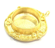Gold Plated Brass Mountings ,  Blanks   (20 mm blank) G5050