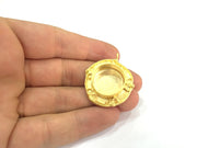 Gold Plated Brass Mountings ,  Blanks   (20 mm blank) G5050