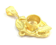 Gold Plated Brass Mountings ,  Blanks   (10 mm blank) G5052