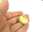 Gold Plated Brass Mountings ,  Blanks   (25 mm blank) G5054