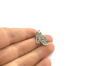 4 Cone Findings Antique Silver Plated Brass Cones , Findings (25x17 mm) G5064