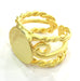 Adjustable Ring Blank, (15mm blank ) Gold Plated Brass G5069