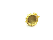 Adjustable Ring Blank, (25mm blank ) Gold Plated Brass G5071