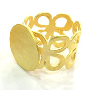 Ring Base Blank Adjustable Ring Blank, (15mm blank ) Gold Plated Brass G5077