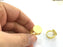 Adjustable Ring Blank, (15mm blank ) Gold Plated Brass G5080
