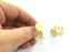 Adjustable Ring Blank, (15mm blank ) Gold Plated Brass G5083