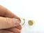 Adjustable Ring Blank, (15mm blank ) Gold Plated Brass G5084