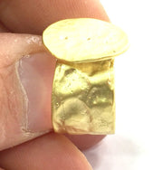 Adjustable Ring Blank, (15mm blank ) Gold Plated Brass G5085