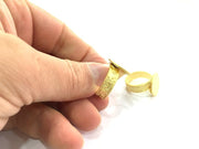 Adjustable Ring Blank, (15mm blank ) Gold Plated Brass G5086