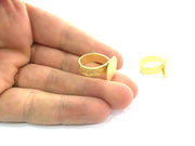 Adjustable Ring Blank, (15mm blank ) Gold Plated Brass G5086