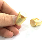 Gold Plated Ring Blank Ring Settings Ring Bezel Base Cabochon Mountings Adjustable  (15mm blank ) Gold Plated Brass G5087