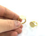 Adjustable Ring Blank, (15mm blank ) Gold Plated Brass G5091