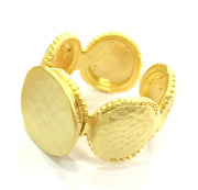 Adjustable Ring Blank, (15mm blank ) Gold Plated Brass G5102