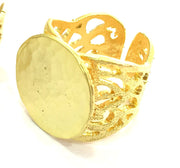 Adjustable Ring Blank, (20mm blank ) Gold Plated Brass G5106