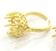 Adjustable Ring Blank, (12mm blank ) Gold Plated Brass G5114