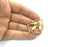 Raw Brass Leaf Charms 41x37 mm G5118