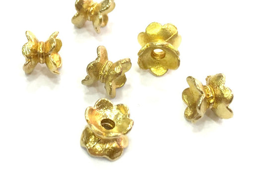 5 Pcs Raw Brass Rondelle Beads 6 mm G5121