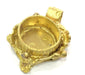 Raw Brass Pendant Mountings (16mm blank)   Cabochon Blanks  G5125