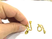 Raw Brass Adjustable Drop Ring Blank  (6mm Blank) G5126