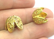 5 Pcs  Raw Brass Cones  Findings 12mm G5133