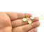 10 Gold Charms Gold Plated Hammered Stamp Round Charm (10mm)    G5098