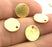 10 Gold Charms Gold Plated Hammered Stamp Round Charm (10mm)    G5098