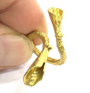 Raw Brass Adjustable Drop Ring Blank  (6mm Blank) G5126