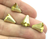 4 Raw Brass Cones  Findings 13x10mm 4 Pcs  G5136