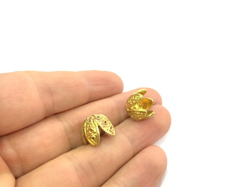 5 Pcs  Raw Brass Cones  Findings 12mm G5133