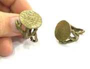 Adjustable Ring Blank, (20mm blank ) Antique Bronze Plated Brass G5139