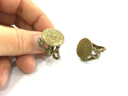 Adjustable Ring Blank, (20mm blank ) Antique Bronze Plated Brass G5139