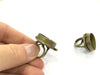 Adjustable Ring Blank, (25mm blank ) Antique Bronze Plated Brass G5141