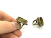 Adjustable Ring Blank, (25mm blank ) Antique Bronze Plated Brass G5141