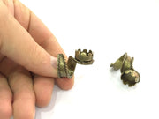 Adjustable Ring Blank, (14mm blank ) Antique Bronze Plated Brass G5142
